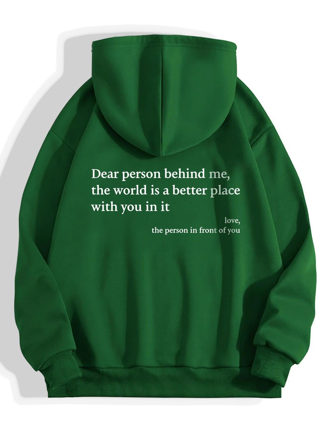 Radiate Love: 'Dear Person Behind Me' Unisex Hoodies for Joyful Connection and Comfort CHILLSTAR