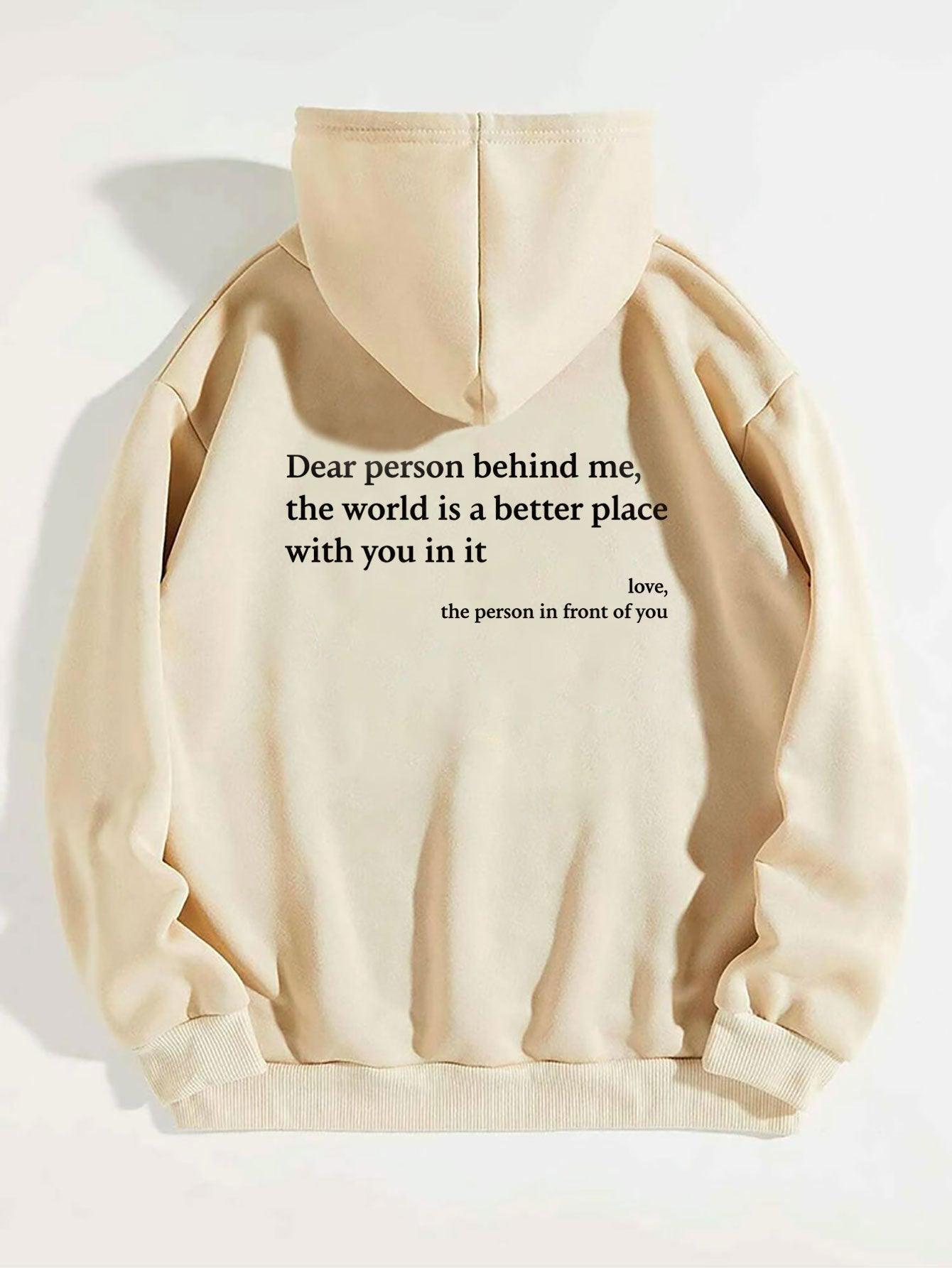 Radiate Love: 'Dear Person Behind Me' Unisex Hoodies for Joyful Connection and Comfort CHILLSTAR