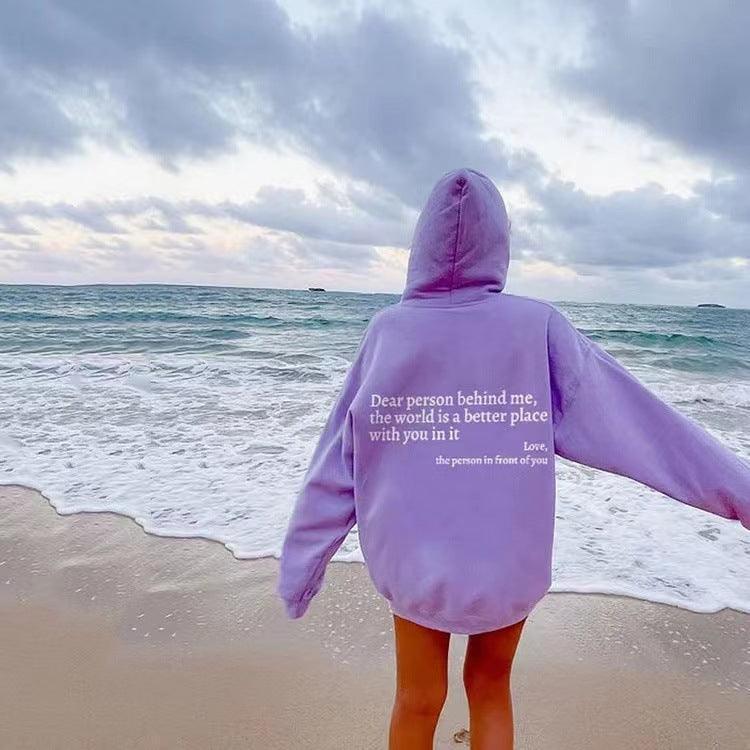 Radiate Love: 'Dear Person Behind Me' Unisex Hoodies for Joyful Connection and Comfort CHILLSTAR