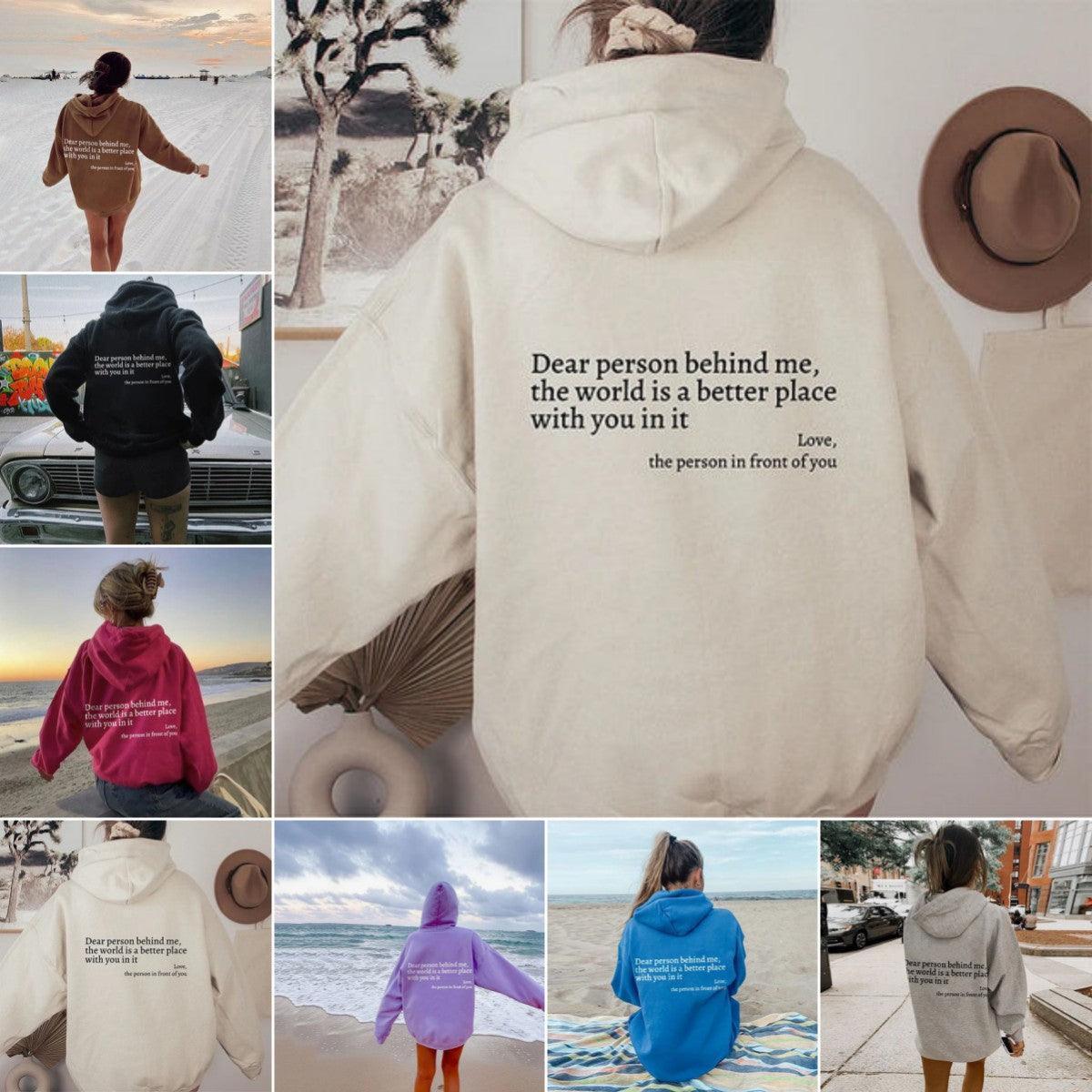 Radiate Love: 'Dear Person Behind Me' Unisex Hoodies for Joyful Connection and Comfort CHILLSTAR