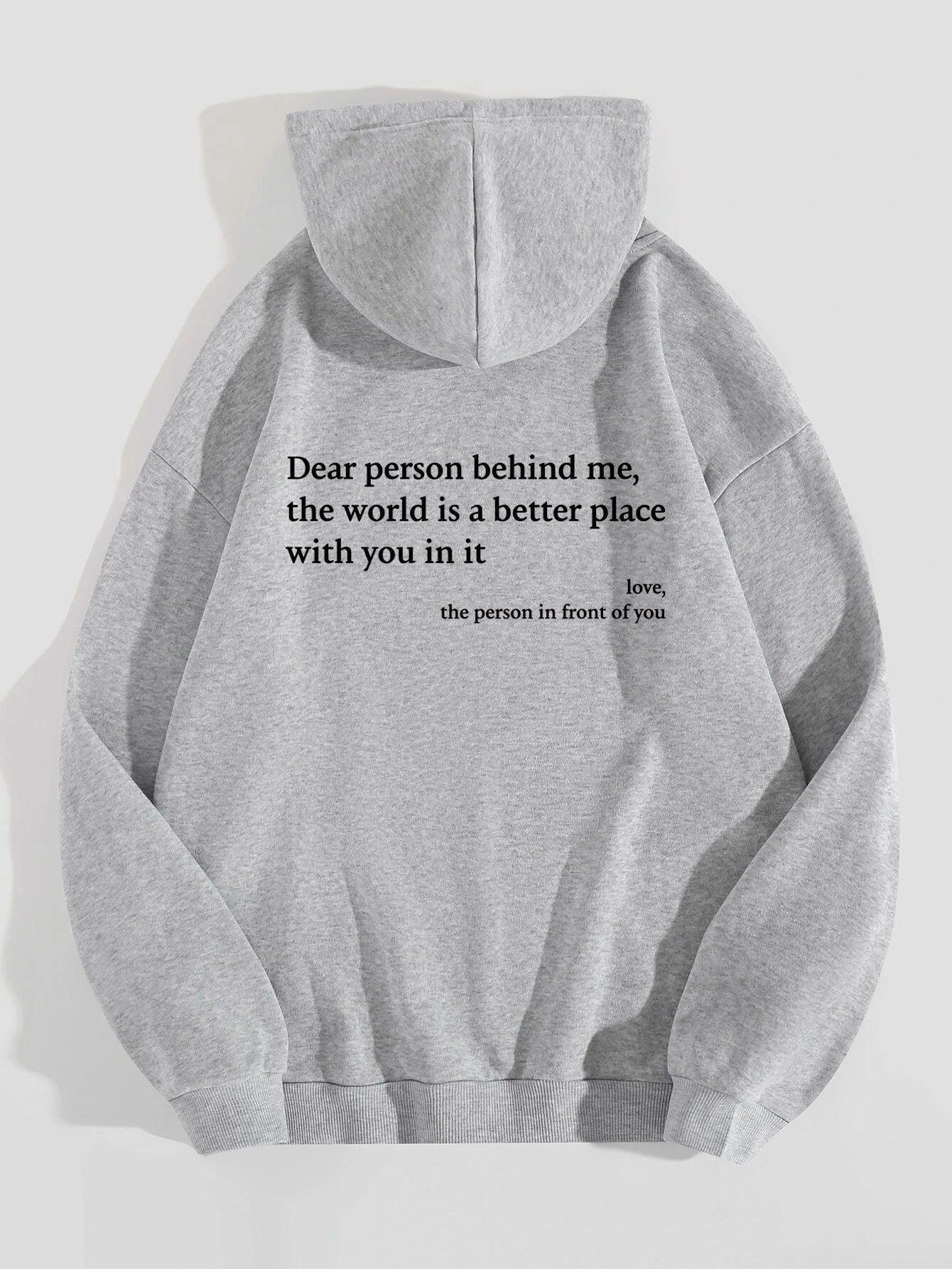 Radiate Love: 'Dear Person Behind Me' Unisex Hoodies for Joyful Connection and Comfort CHILLSTAR