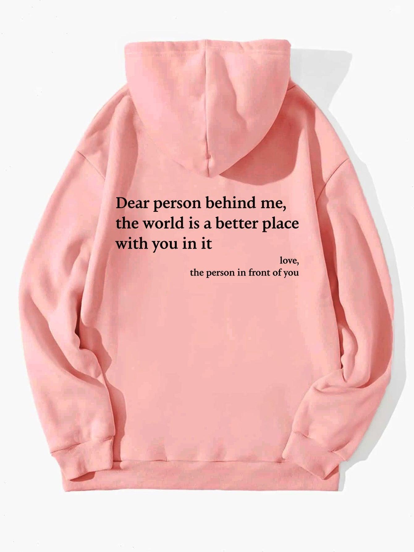 Radiate Love: 'Dear Person Behind Me' Unisex Hoodies for Joyful Connection and Comfort CHILLSTAR