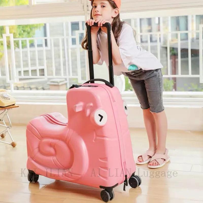 Roll in Style: Children's Trolley Luggage with Spinner Wheels and Cute Carry On CHILLSTAR