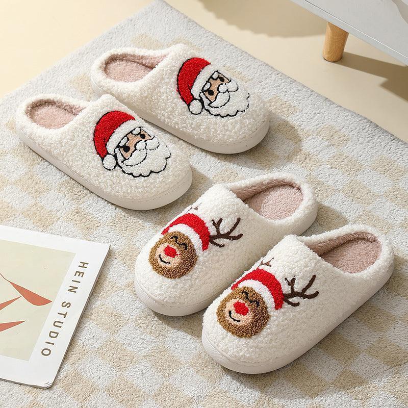 Santa's Snug: Unisex Christmas Cotton Slippers for Winter Warmth and Whimsy CHILLSTAR