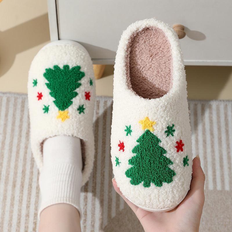 Santa's Snug: Unisex Christmas Cotton Slippers for Winter Warmth and Whimsy CHILLSTAR