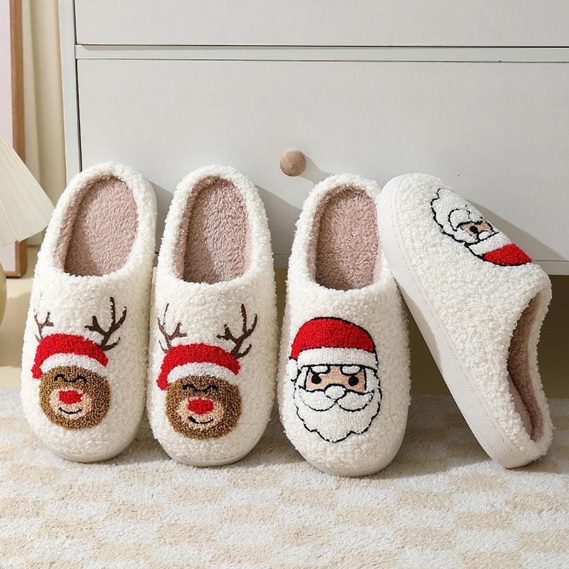 Santa's Snug: Unisex Christmas Cotton Slippers for Winter Warmth and Whimsy CHILLSTAR