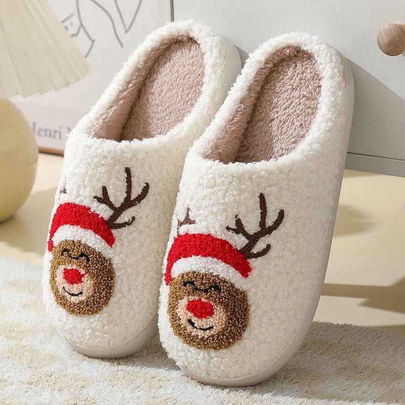 Santa's Snug: Unisex Christmas Cotton Slippers for Winter Warmth and Whimsy CHILLSTAR