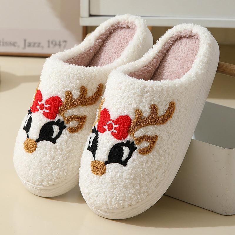 Santa's Snug: Unisex Christmas Cotton Slippers for Winter Warmth and Whimsy CHILLSTAR