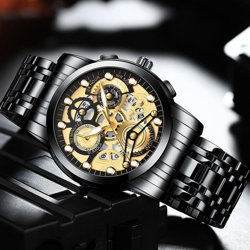 Sleek Sophistication: Men's Hollow Non-Mechanical Business Watch CHILLSTAR