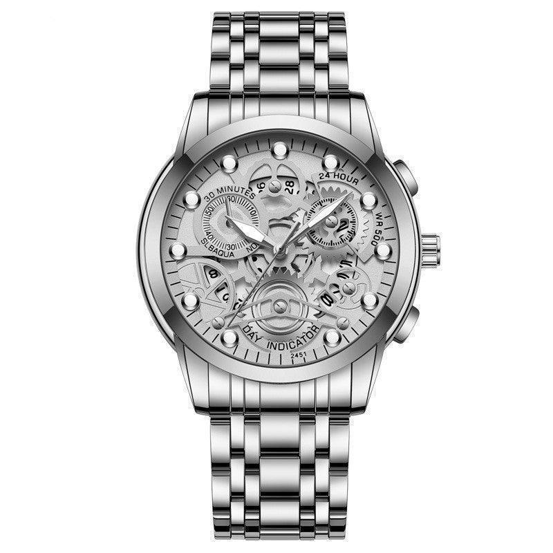 Sleek Sophistication: Men's Hollow Non-Mechanical Business Watch CHILLSTAR