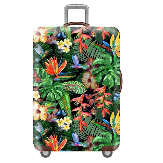 Tropical Whimsy: Vibrant Coconut Trees, Butterflies, and Colorful Candy & More  Themed Luggage Cover CHILLSTAR