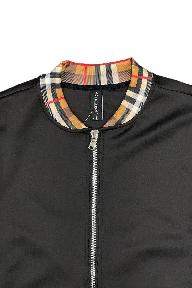 Urban Edge: Checkered Detail Men's Track Jacket Set CHILLSTAR