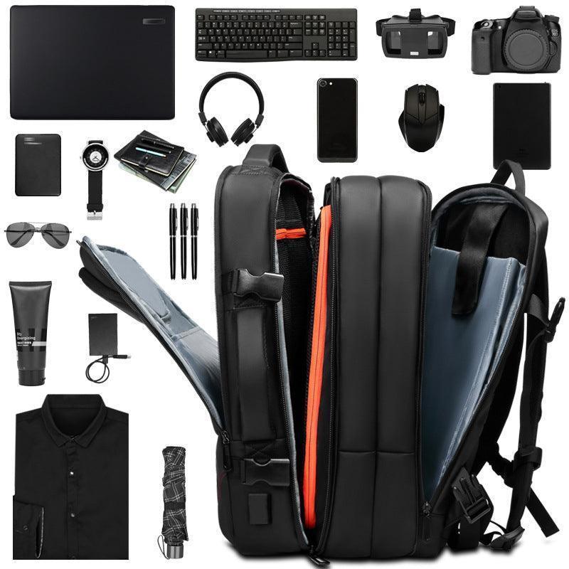 UrbanPro Carry: PVC Fabric Business Backpack for 15.6-inch Laptop and 9.7-inch Tablet – Sleek Black Design for Office Travel CHILLSTAR