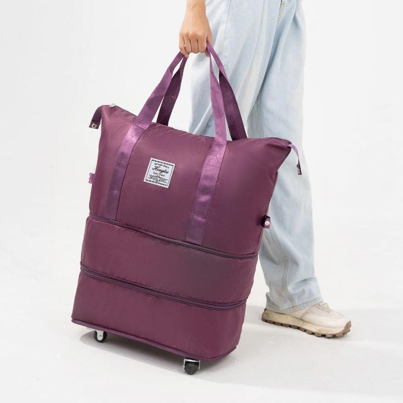 VersaVoyage: New Universal Wheel Travel Bag with Double-layer Dry and Wet Separation – Perfect for Fitness, Yoga, and Spacious Handbag for Women on the Move CHILLSTAR