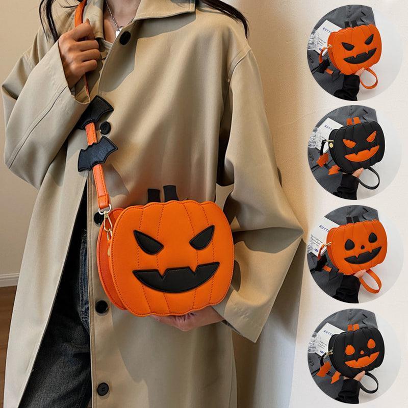 Whimsy Harvest : Funny Pumpkin Cartoon Crossbody Bag – A Halloween Treat for Personalized and Creative Style CHILLSTAR