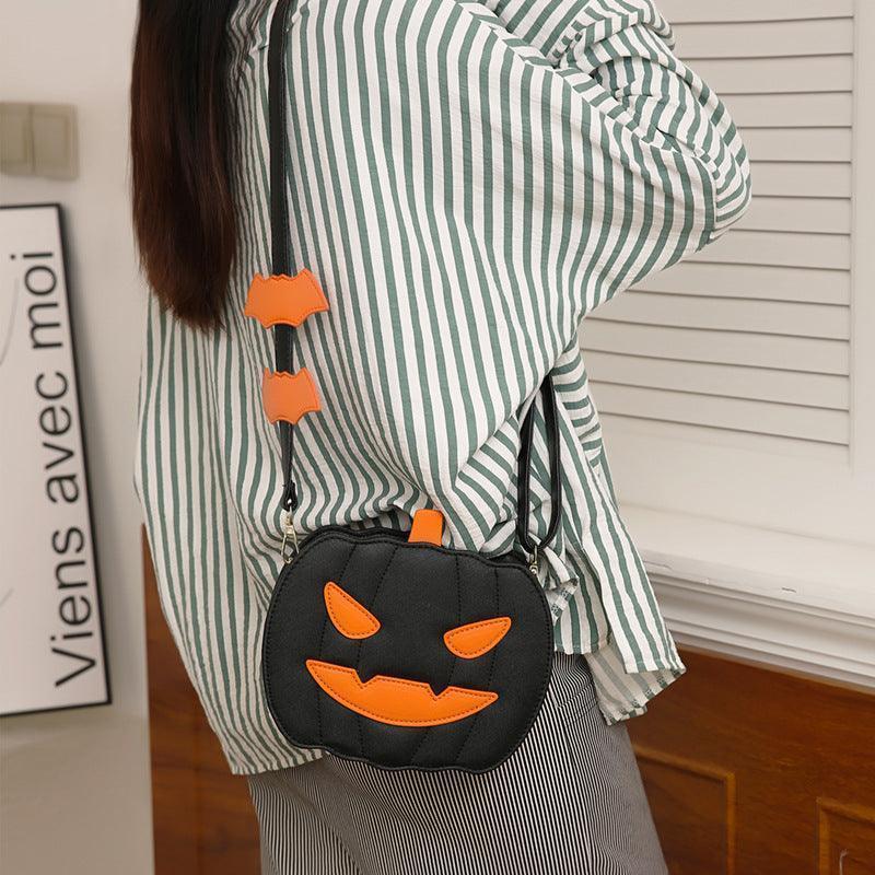 Whimsy Harvest : Funny Pumpkin Cartoon Crossbody Bag – A Halloween Treat for Personalized and Creative Style CHILLSTAR