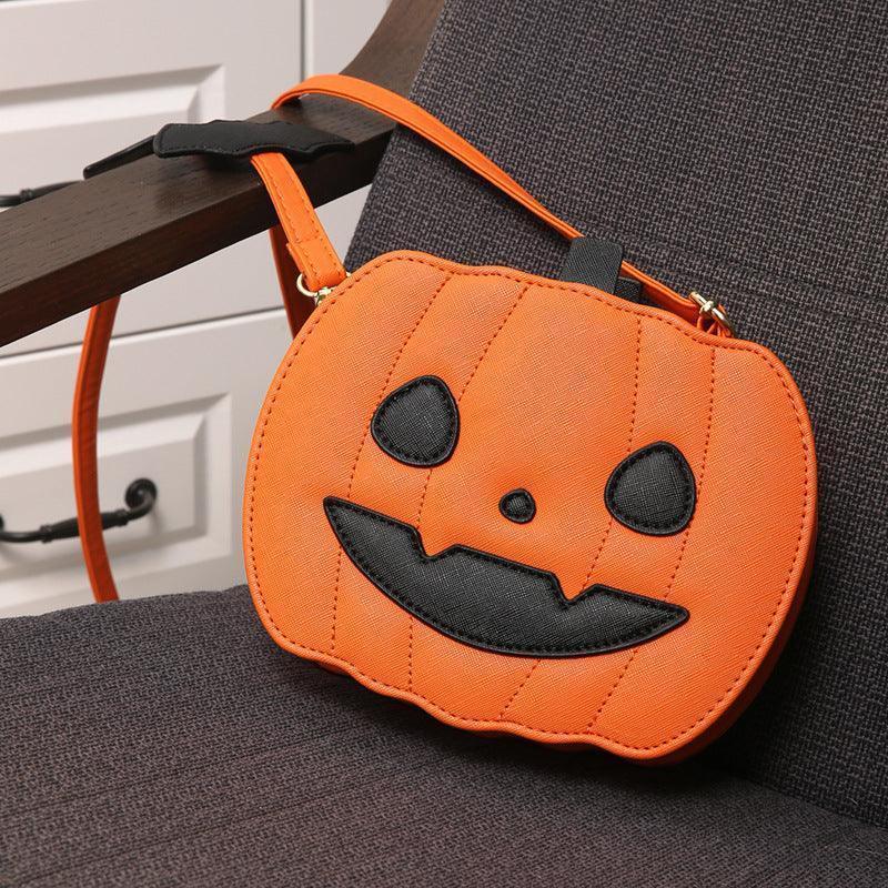 Whimsy Harvest : Funny Pumpkin Cartoon Crossbody Bag – A Halloween Treat for Personalized and Creative Style CHILLSTAR