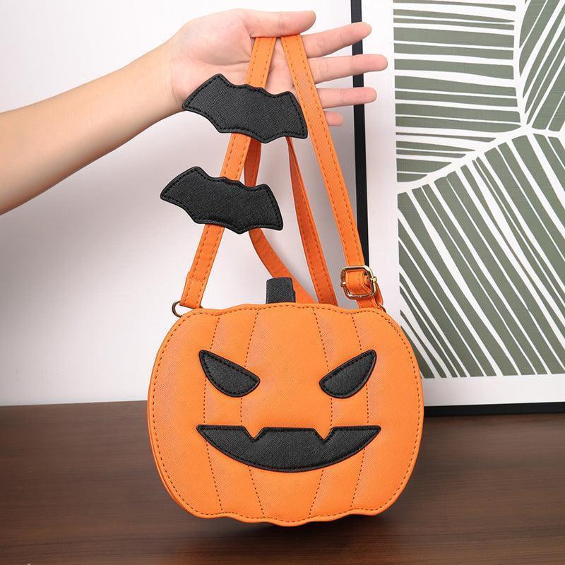 Whimsy Harvest : Funny Pumpkin Cartoon Crossbody Bag – A Halloween Treat for Personalized and Creative Style CHILLSTAR