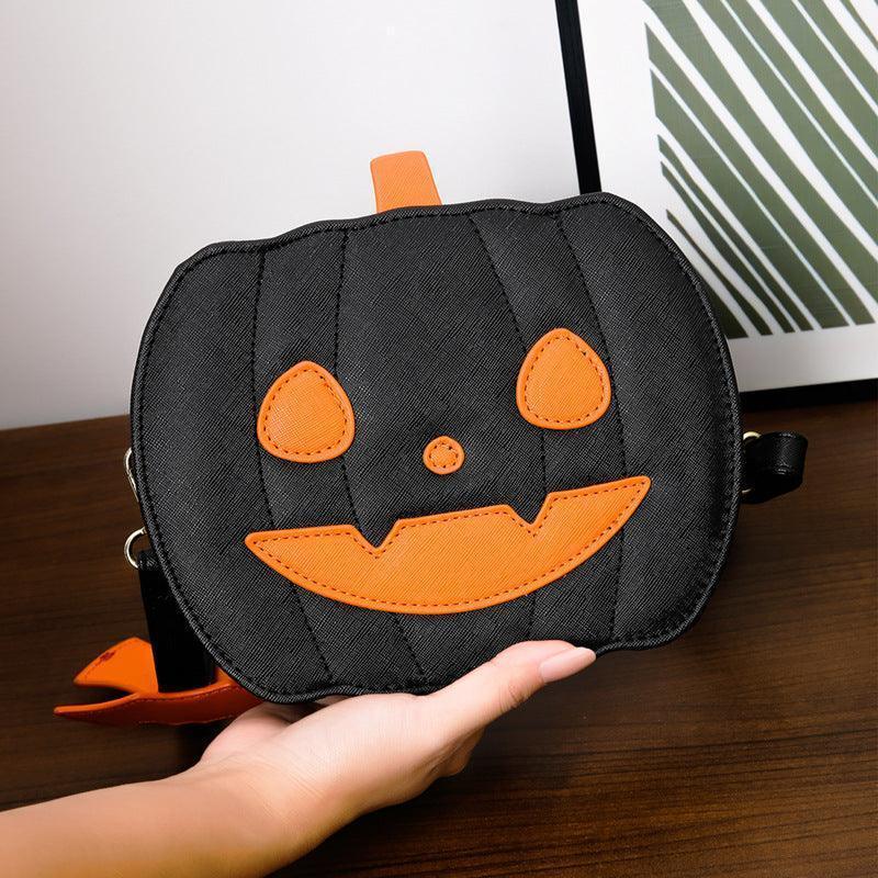 Whimsy Harvest : Funny Pumpkin Cartoon Crossbody Bag – A Halloween Treat for Personalized and Creative Style CHILLSTAR